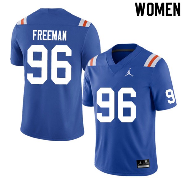 Women #96 Travis Freeman Florida Gators College Football Jerseys Throwback